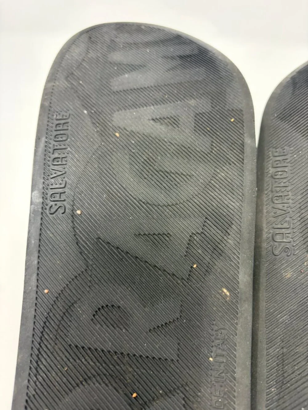 Salvatore Ferragamo men's Groove 2 athletic slides 9 Gancini logo black sandals